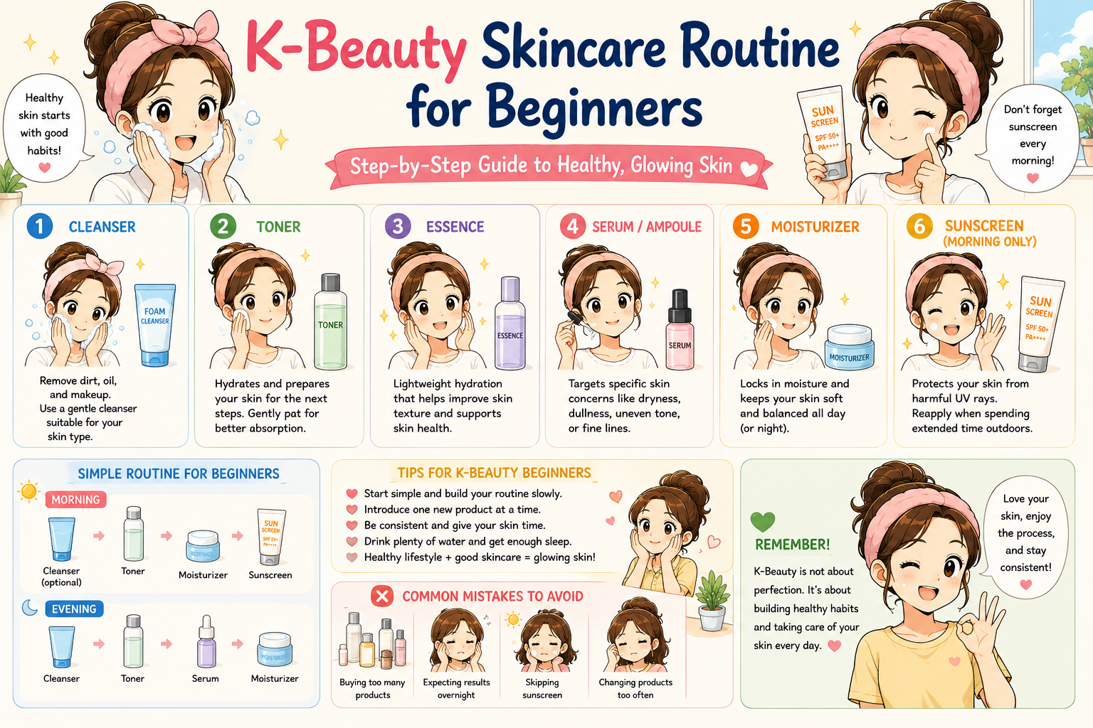 K-beauty routine steps