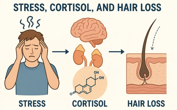 Stress affects skin