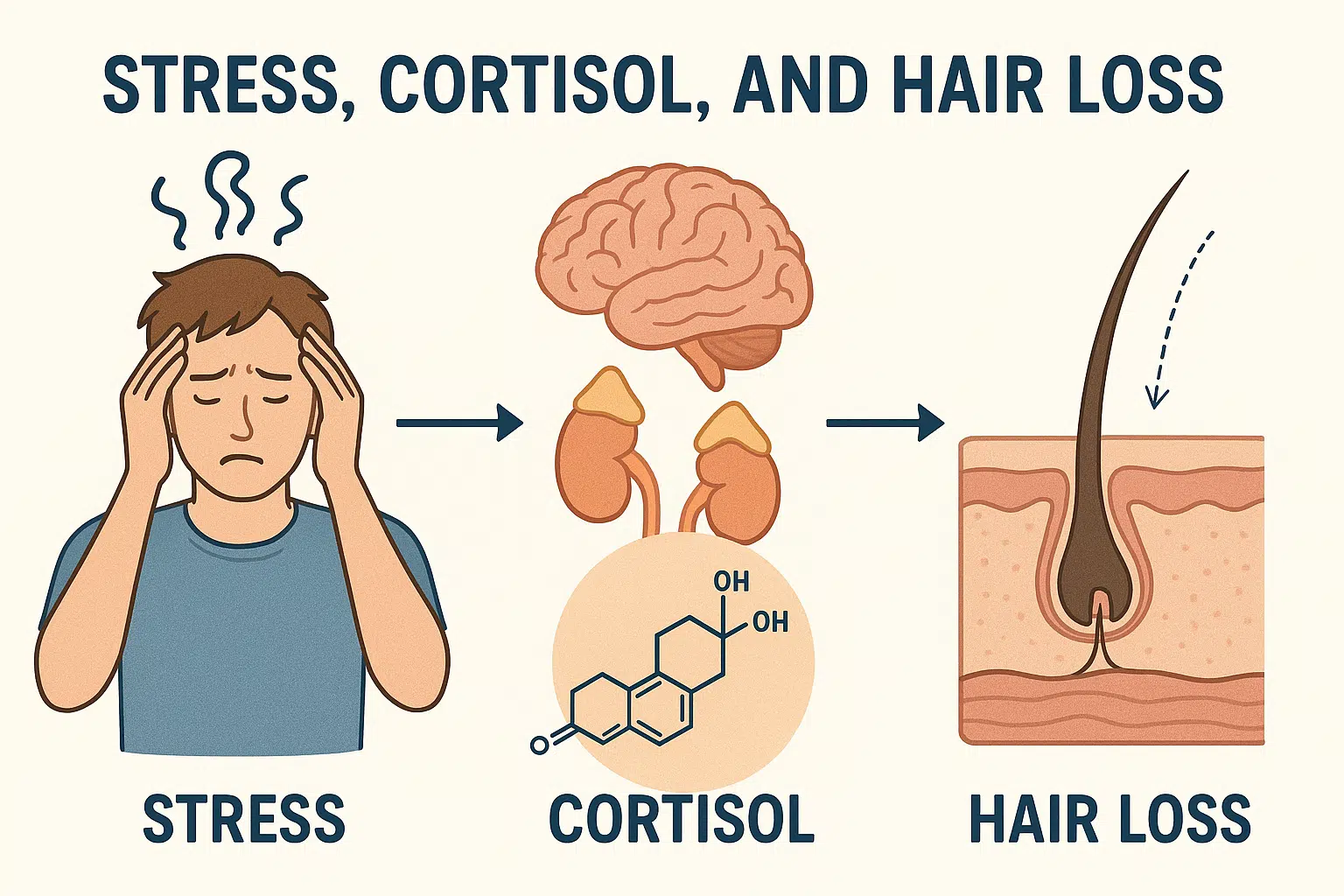 Stress affects skin